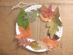 leaf wreath craft