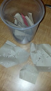 Polyphemous Moth Eggs from Paper Bag